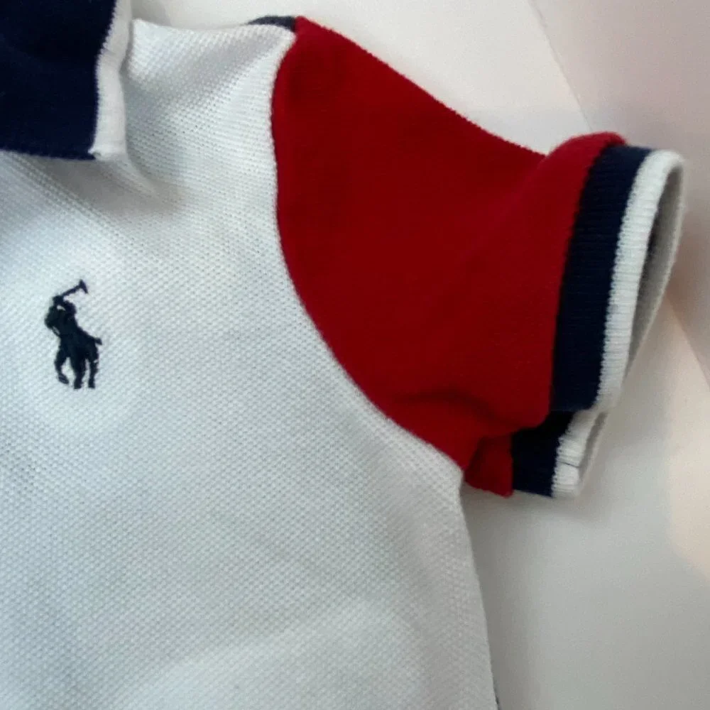 Ralph Lauren body suit American flag Red White Blue Sz 12M